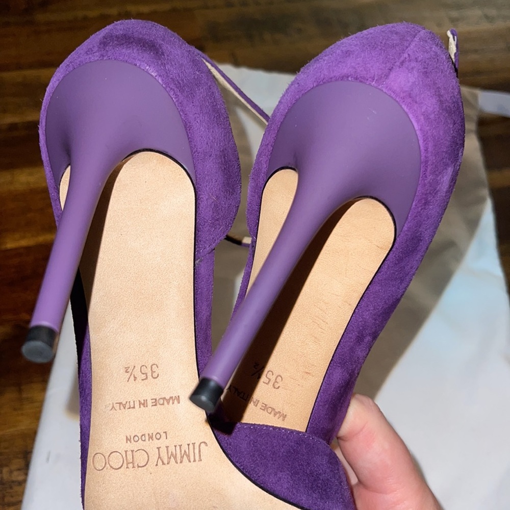 Jimmy Choo 3” Heels in the color Purple 💜 SIZE 35.5 - Picture 10 of 11